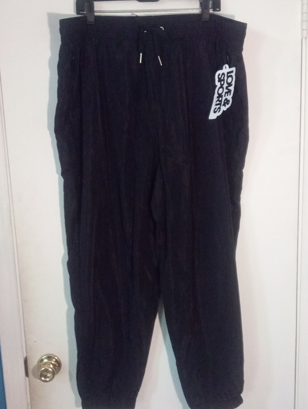 Love & Sports Black Jogger Pants XXXL Sz 22 Plus NWT $30